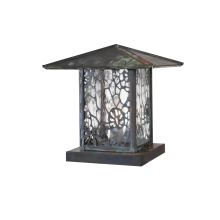 Single Light Up Lighting Outdoor Post Light from the Lotus Leaf and Dragonfly Collection
