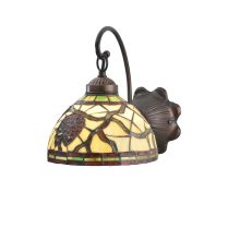 Pinecone 8" Wide Single Light Wall Sconce with Tiffany Glass Shade