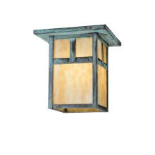 Single Light Down Lighting Outdoor Flush Mount Ceiling Fixture from the Hyde Park Collection