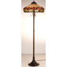 Stained Glass / Tiffany Floor Lamp from the Colonial Tulip Collection