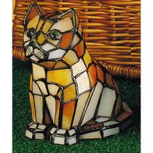Orange Tabby Cat Stained Glass / Tiffany Specialty Lamp