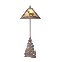 Deer at the Lodge Craftsman / Mission Five Light Floor Lamp