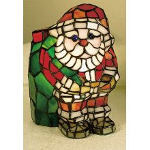 Santa Stained Glass / Tiffany Specialty Lamp from the Tiffany Sculptures Collection