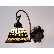Roman 8" Wide Single Light Wall Sconce with Art Glass Shade