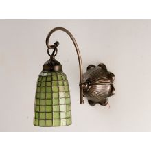 Geometric 6" Wide Single Light Wall Sconce with Stained Glass Shade