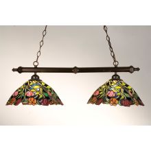 Stained Glass / Tiffany Island / Billiard Fixture from the Spiral Tulip Collection
