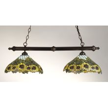 Stained Glass / Tiffany Island / Billiard Fixture from the Wild Sunflower Collection
