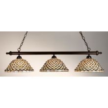 Stained Glass / Tiffany Island / Billiard Fixture from the Diamond & Jewel Collection