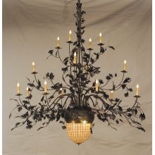 18 Light Up / Down Lighting Chandelier from the Acorn & Oak Leaves Collection