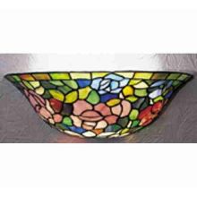 Tiffany Rosebush 14" Wide Single Light Wall Washer with Stained Glass Shade