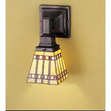 Stained Glass / Tiffany Down Lighting Wall Sconce from the Prairie Corn Collection