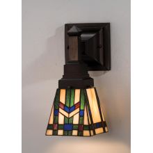 Stained Glass / Tiffany Down Lighting Wall Sconce from the Prairie Wheat Collection