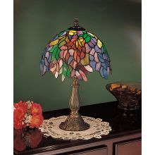 Vintage Stained Glass / Tiffany Accent Table Lamp from the Floral Trellis Collection