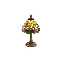 Stained Glass / Tiffany Accent Table Lamp from the Hanginghead Dragonfly Collection