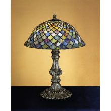 Stained Glass / Tiffany Accent Table Lamp from the Tiffany Fishscale Collection