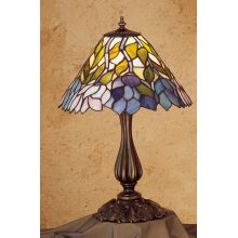 Stained Glass / Tiffany Accent Table Lamp from the Classic Wisteria Collection