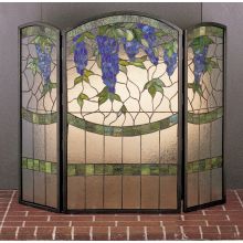Stained Glass / Tiffany Fireplace Screen from the Floral Elegance Collection