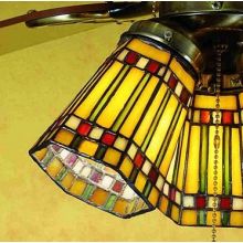 Stained Glass / Tiffany Fan Light Kit Glassware from the Prairie Corn Collection