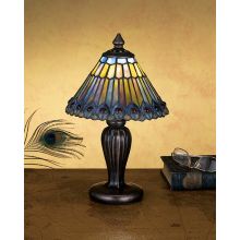 Stained Glass / Tiffany Accent Table Lamp from the Jeweled Peacock Collection