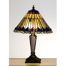 Stained Glass / Tiffany Accent Table Lamp from the Jeweled Peacock Collection