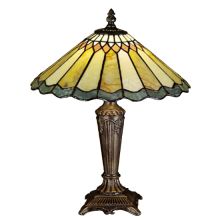 Stained Glass / Tiffany Accent Table Lamp from the Scroll Jadestone Collection