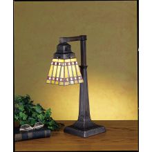 Vintage Southwest Stained Glass / Tiffany Accent Table Lamp from the Prairie Corn Collection