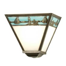 9" Wide Single Light Wall Sconce with Art Glass Shade