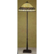 Stained Glass / Tiffany Floor Lamp from the Greek Key Collection