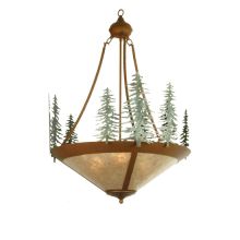 3 Light 24" Wide Pendant with Handmade Shade