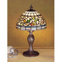 Vintage Stained Glass / Tiffany Accent Table Lamp from the Turning Leaf Collection