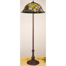 Rose Stained Glass Vintage = Tiffany Floor Lamp from the Tiffany Rosebush Collection