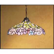 Stained Glass / Tiffany Down Lighting Pendant from the Classic Wisteria Collection
