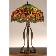 Vintage Stained Glass / Tiffany Table Lamp from the Hanginghead Dragonfly Collection