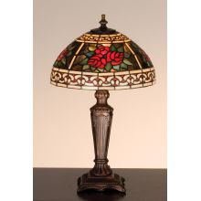 Stained Glass / Tiffany Accent Table Lamp from the Roses & Scrolls Collection