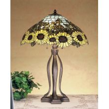 Vintage Stained Glass / Tiffany Table Lamp from the Wild Sunflowers Collection