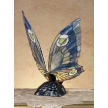Butterfly Wings Tiffany Single Light Accent Table Lamp