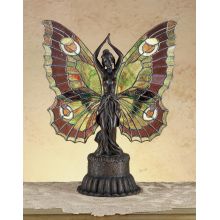 Butterfly Wing Fairy Tiffany Two Light Specialty Accent Table Lamp