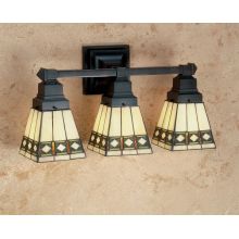 Stained Glass / Tiffany 3 Light 20" Wide Bathroom Fixture from the Diamond Mission Collection