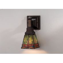 Stained Glass / Tiffany Down Lighting Wall Sconce from the Prairie Dragonfly Collection