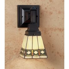 Diamond Mission 7" Wide Single Light Wall Sconce with Stained Glass Shade