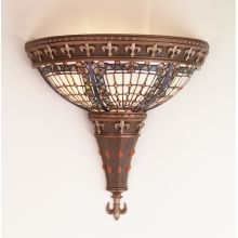 Stained Glass / Tiffany Wall Washers Wall Sconce from the Fleur-de-lis Collection