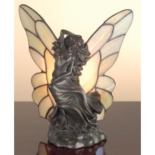 Butterfly Fairy Stained Glass / Tiffany Specialty Lamp from the Lighted Sculptures Collection