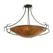 3 Light 30" Wide Pendant with Handmade Shade