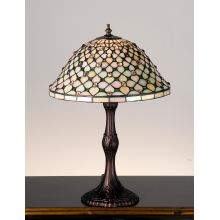 Vintage Stained Glass / Tiffany Accent Table Lamp from the Diamond & Jewel Collection