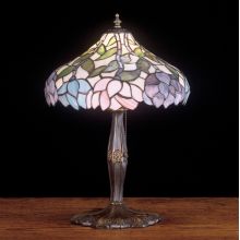 Stained Glass / Tiffany Accent Table Lamp from the Classic Wisteria Collection