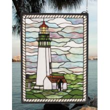 Stained Glass Tiffany Window from the Sailboats & Lighthouses Collection