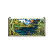 Tiffany Rectangular Stained Glass Window from the Sunset Meadow Collection