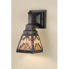 Stained Glass / Tiffany Down Lighting Wall Sconce from the Mission Collection