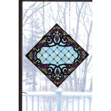 Stained Glass Tiffany Window from the Spiral Grape Collection
