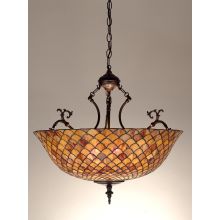 3 Light 24" Wide Pendant with Handmade Shade